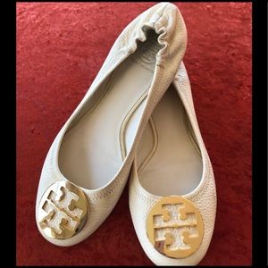 Tory Burch cream flats size 9